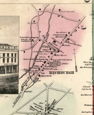 Richburg Village, New York 1856 Old Town Map Custom Print - Allegany Co.