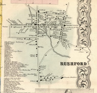 Rushford Village, New York 1856 Old Town Map Custom Print - Allegany Co.