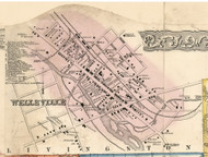Wellsville Village, New York 1856 Old Town Map Custom Print - Allegany Co.