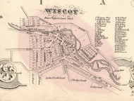Wiscoy Village, New York 1856 Old Town Map Custom Print - Allegany Co.