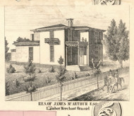 Residence of James McArthur Esq., New York 1856 Old Town Map Custom Print - Allegany Co.