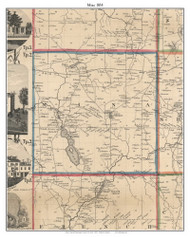 Mina, New York 1854 Old Town Map Custom Print - Chautauque Co.