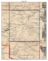 Poland, New York 1854 Old Town Map Custom Print - Chautauque Co.