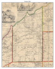 Pomfret, New York 1854 Old Town Map Custom Print - Chautauque Co.