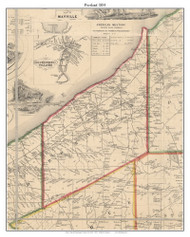 Portland, New York 1854 Old Town Map Custom Print - Chautauque Co.
