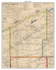 Sheridan, New York 1854 Old Town Map Custom Print - Chautauque Co.