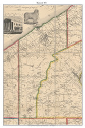 Westfield, New York 1854 Old Town Map Custom Print - Chautauque Co.