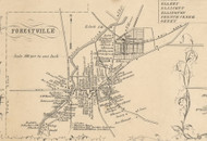 Forestville Village, New York 1854 Old Town Map Custom Print - Chautauque Co.