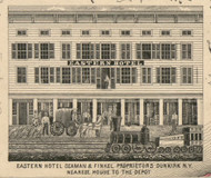 Eastern Hotel, New York 1854 Old Town Map Custom Print - Chautauque Co.