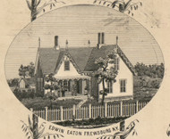 Edwin Eaton, New York 1854 Old Town Map Custom Print - Chautauque Co.