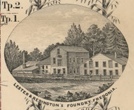 Lester Redington Foundry, New York 1854 Old Town Map Custom Print - Chautauque Co.