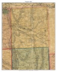 Catharine, New York 1853 Old Town Map Custom Print - Chemung Co.