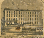 American Hotel, New York 1853 Old Town Map Custom Print - Chemung Co.