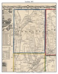 Lincklaen, New York 1855 Old Town Map Custom Print - Chenango Co.