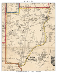 New Berlin, New York 1855 Old Town Map Custom Print - Chenango Co.