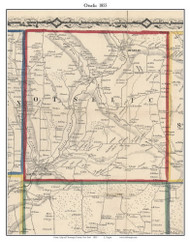 Otselic, New York 1855 Old Town Map Custom Print - Chenango Co.