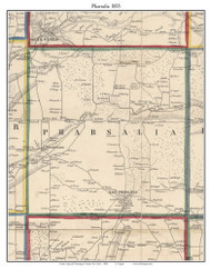 Pharsalia, New York 1855 Old Town Map Custom Print - Chenango Co.
