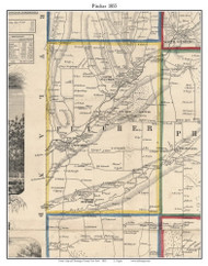 Pitcher, New York 1855 Old Town Map Custom Print - Chenango Co.