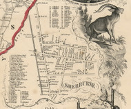 Sherburne Village, New York 1855 Old Town Map Custom Print - Chenango Co.
