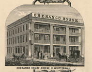 Chenango House, New York 1855 Old Town Map Custom Print - Chenango Co.