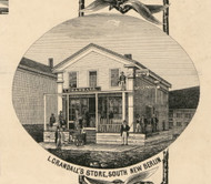 Crandall's Store, New York 1855 Old Town Map Custom Print - Chenango Co.