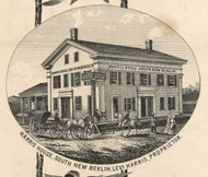 Harris House, New York 1855 Old Town Map Custom Print - Chenango Co.