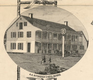 Hitchcock Hotel, New York 1855 Old Town Map Custom Print - Chenango Co.