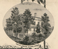 Res. of J. Juliand, New York 1855 Old Town Map Custom Print - Chenango Co.