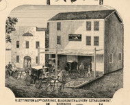 Lettington Livery, New York 1855 Old Town Map Custom Print - Chenango Co.