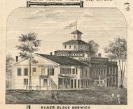Milner Block, New York 1855 Old Town Map Custom Print - Chenango Co.