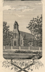 St. Andrew's Church, New York 1855 Old Town Map Custom Print - Chenango Co.