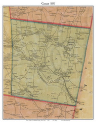 Canaan, New York 1851 Old Town Map Custom Print - Columbia Co.