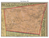 New Lebanon, New York 1851 Old Town Map Custom Print - Columbia Co.