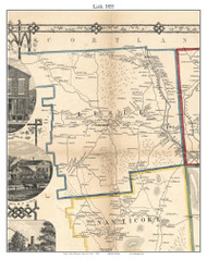 Lisle, New York 1855 Old Town Map Custom Print - Broome Co.
