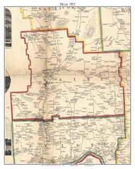 Maine, New York 1855 Old Town Map Custom Print - Broome Co.