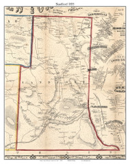 Sandford, New York 1855 Old Town Map Custom Print - Broome Co.
