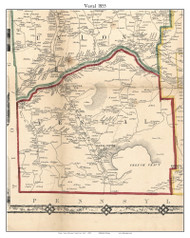 Vestal, New York 1855 Old Town Map Custom Print - Broome Co.
