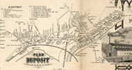 Deposit Village, New York 1855 Old Town Map Custom Print - Broome Co.