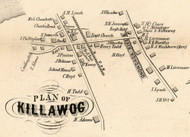 Killawog Village, New York 1855 Old Town Map Custom Print - Broome Co.