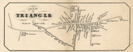 Triangle Village, New York 1855 Old Town Map Custom Print - Broome Co.