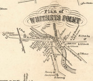 Whitneys Point Village, New York 1855 Old Town Map Custom Print - Broome Co.