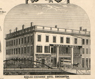 Bodles Exchange, New York 1855 Old Town Map Custom Print - Broome Co.