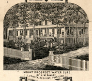 Mount Prospect Water Cure, New York 1855 Old Town Map Custom Print - Broome Co.