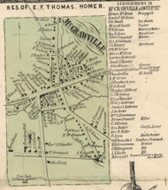 McGrawville, New York 1855 Old Town Map Custom Print - Cortland Co.