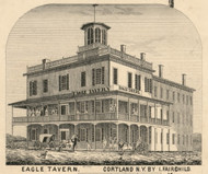 Eagle Tavern, New York 1855 Old Town Map Custom Print - Cortland Co.