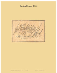 Bovina Center, New York 1856 Old Town Map Custom Print - Delaware Co.