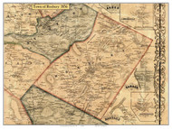 Roxbury, New York 1856 Old Town Map Custom Print - Delaware Co.