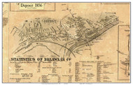 Deposit, New York 1856 Old Town Map Custom Print - Delaware Co.