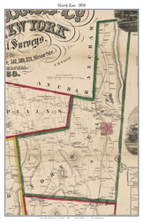 NorthEast, New York 1858 Old Town Map Custom Print - Dutchess Co.