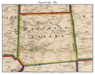 Pleasant Valley, New York 1858 Old Town Map Custom Print - Dutchess Co.